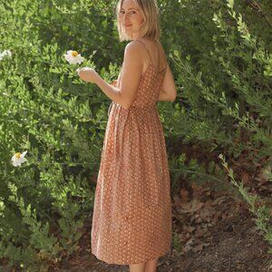 Christy Dawn Lincoln Dress Rust Meadow S